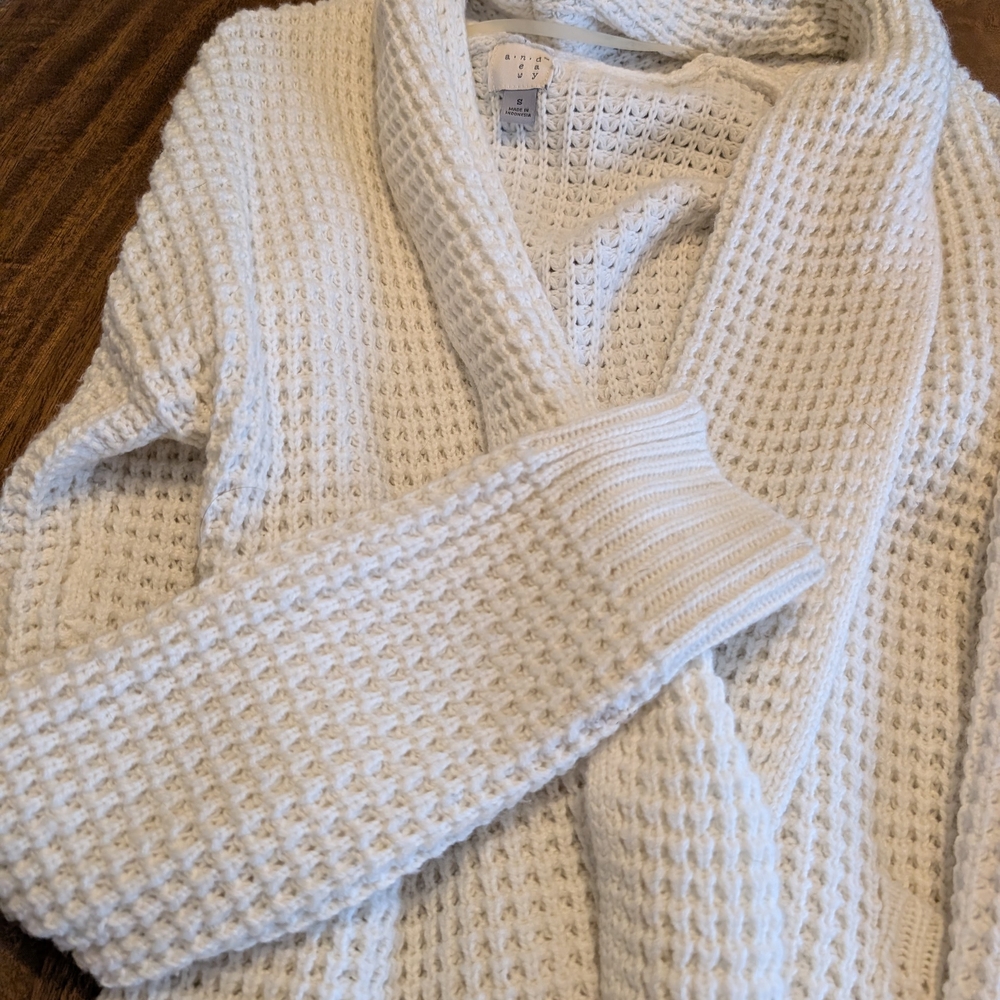 Cozy White Knit Sweater